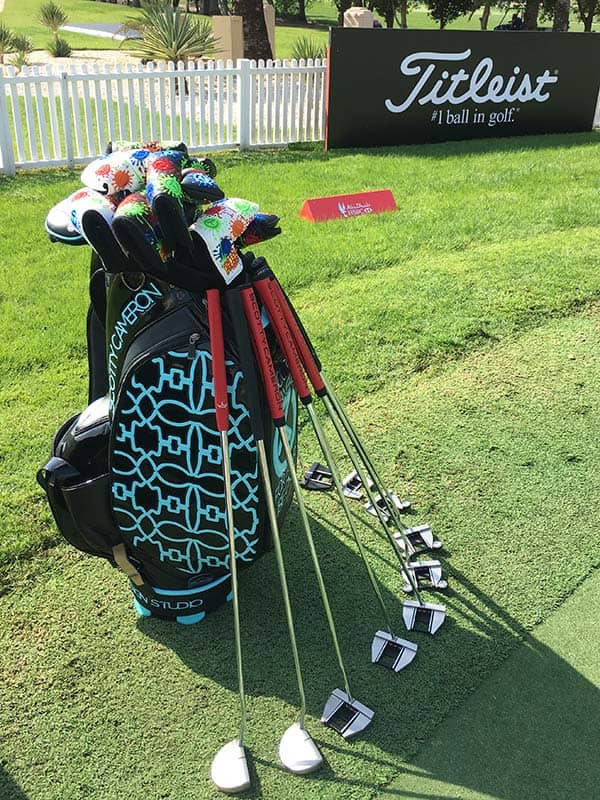 Prototype putters on the green in Abu Dhabi. 